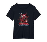 Marvel Deadpool Blood T-Shirt, Women's Plus, Black, 4X