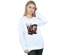 Marvel Women's Deadpool Breaktime Tacos Sweatshirt in White | Size: Medium Marvel White M