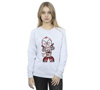 Marvel Women's Deadpool Love Beam Line Sweatshirt in Grey | Size: Small Marvel Grey S