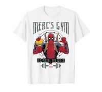 Marvel Deadpool Mercenary Gym No Pain No Gain T-Shirt, Men, White, X-Large