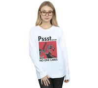 Marvel Deadpool No One Cares Sweatshirt In White White XXL