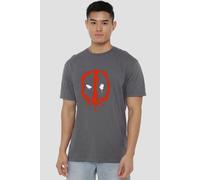 Marvel Deadpool Paint Logo T-Shirt in Grey | Size: 3XL Marvel Grey 3XL