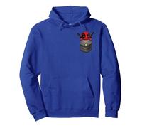 Marvel Deadpool Pocket Pullover Hoodie, Adult Unisex, Royal Blue, X-Large