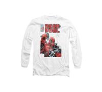 Marvel Deadpool Retro Comic Cover Long Sleeve T-Shirt, White White XXL