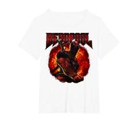 Marvel Deadpool Ring of Fire T-Shirt, Women's Plus, White, 2X