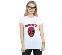 Marvel Women's Deadpool Seriously Cotton T-Shirt in White | Size: XL Marvel White XL