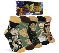 Marvel Deadpool Socks for Men & Teens UK Size 6.5-10.5, 5 Pack Casual Ankle Sports Socks, Groot Guardians of the Galaxy Gifts (Green Groot, 6.5/10.5 UK)