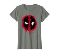 Marvel Deadpool Splatter Icon T-Shirt, Women, Olive Heather, Large