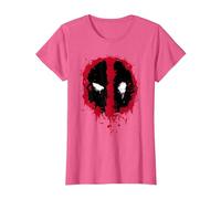 Marvel Deadpool Splatter Icon T-Shirt, Women, Pink Heather, Medium