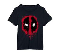 Marvel Deadpool Splatter Icon T-Shirt, Women's Plus, Black, 5X