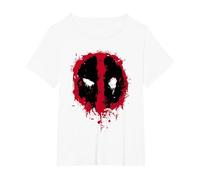 Marvel Deadpool Splatter Icon T-Shirt, Women's Plus, White, 1X