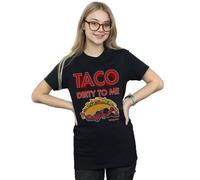Marvel Deadpool Taco Dirty To Me Cotton Boyfriend T-Shirt In Black Black 4XL