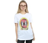 Marvel Deadpool Tattoo Print Cotton Boyfriend T-Shirt In White White XXXL