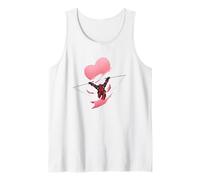 Marvel Deadpool Valentine's Day Broken Heart Big Chest Logo Tank Top