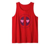 Marvel Deadpool Valentine's Day Cute Heart Eyes Chest Logo Tank Top