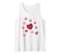 Marvel Deadpool Valentine's Day Heart Candies Chest Logo Tank Top