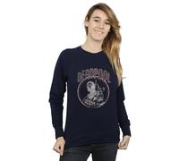 Marvel Deadpool Vintage Circle Sweatshirt In Navy Navy