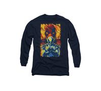 Marvel Deadpool Wolverine Best Bubs Long Sleeve T-Shirt, Navy | Size: Medium Marvel Navy M