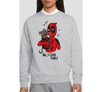 Marvel Deadpool & Wolverine Deadpool Dogpool No.1 Dog Dad Sweatshirt, Heather Grey Grey XL