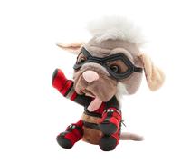 MARVEL Dogpool plush figure (26 cm) - detailed Super Hero plush toy from the MARVEL Studios Deadpool & Wolverine movie, toy for fans & collectors.