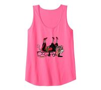 Marvel Deadpool & Wolverine Dogpool Belly Up Doodle Portrait Tank Top, Women, Neon Pink, XX-Large