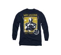 Marvel Deadpool Wolverine Holy Snikt Wolverine Long Sleeve T-Shirt, Navy | Size: Medium Marvel Navy M