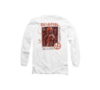Deadpool Wolverine Maximum Effort Deadpool Long Sleeve T-Shirt, White Marvel White L