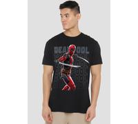 Marvel Deadpool Wolverine Wade Katanas T-Shirt, Black | Size: 3XL Marvel Black 3XL
