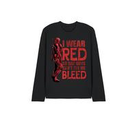Marvel Deadpool Wolverine Wear Red Can'T See Me Bleed Long Sleeve Tee, Black | Size: Small Marvel Black S