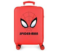 Marvel Disney Spiderman Genuine Cabin Suitcase, Hand Luggage, Made of ABS, Durable and Lightweight Material, Four Double Multi-Directional Swivel Wheels, Number Lock, Practical Interior with