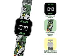 Doctor Doom LED Display Watch with Silicone Character Strap for Kids