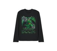 Marvel Doctor Doom Ruler Of Latveria Long Sleeve T-Shirt, Black | Size: Small Marvel Black S