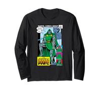 Marvel Doctor Doom Shadow of Doom Retro Vintage Comic Art Long Sleeve T-Shirt