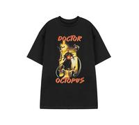 Marvel Doctor Octopus Black T-Shirt | Men's Short Sleeve Graphic Tee | Spiderman Comics Apparel | Marvel Universe Villain Dr Octopus Design | Marvel Spider-Man Merch - Medium