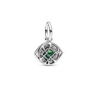 Marvel Doctor Strange Agamotto eye sterling silver dangle with royal green crystal