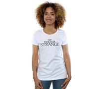 Marvel Doctor Strange Logo Cotton T-Shirt In White White XXL