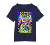 Marvel Doctor Strange Mystic Arts Neon Graphic T-Shirt, Women's Plus, Navy Blue, 2X