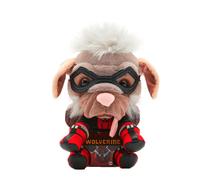 MARVEL Dogpool plush figure (26 cm) - detailed Super Hero plush toy from the MARVEL Studios Deadpool & Wolverine movie, toy for fans & collectors.