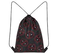 Marvel Drawstring Bag for Boys, Deadpool Kids PE Bag Swimming Bag