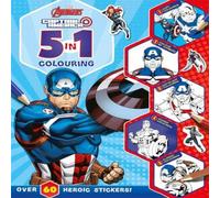 Marvel Entertainment International Ltd Marvel Avengers Captain America: 5 in 1 Colouring Paperback Book Marvel Entertainment International Ltd Multicolor