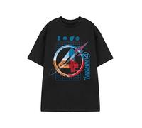 Marvel Fantastic Four Black Short Sleeve T-Shirt | Classic Graphic Tee with Fantastic 4 Design | Casual Wear Crew Neck Top for Men Comics Apparel Merch - XXX-Large