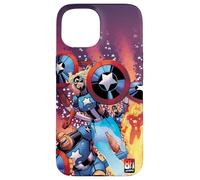 Marvel Fantastic Four Cap America 80th Anniversary Covers Case for iPhone 15
