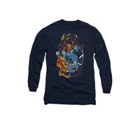 Marvel Fantastic Four Cosmic Heroes & Villains Long Sleeve T-Shirt, Navy | Size: Medium Marvel Navy M