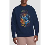 Marvel Fantastic Four Cosmic Heroes & Villains Sweatshirt, Navy Navy XL