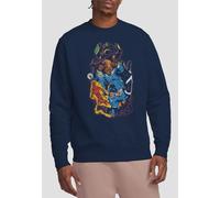 Marvel Fantastic Four Cosmic Heroes & Villains Sweatshirt, Navy | Size: Medium Marvel Navy M