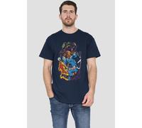Marvel Fantastic Four Cosmic Heroes & Villains Unisex T Shirt, Navy, 4XL