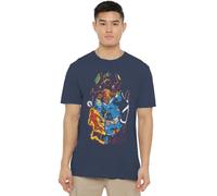 Marvel Fantastic Four Cosmic Heroes & Villains Unisex T Shirt, Heather Navy, M