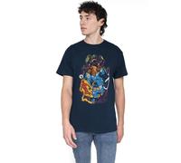 Marvel Fantastic Four Cosmic Heroes & Villains Unisex T Shirt, Navy, 4XL