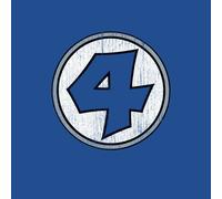 Marvel Fantastic Four Distressed Retro Logo Unisex T-Shirt - Blue - L