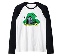 Marvel Fantastic Four Doctor Doom Big Face Villain Costume Raglan Baseball Tee
